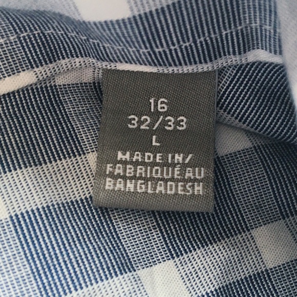 NWOT Michael Kors Men’s Regular Fit Dress Shirt – Size: L/G – Blue & White - Picture 5 of 6